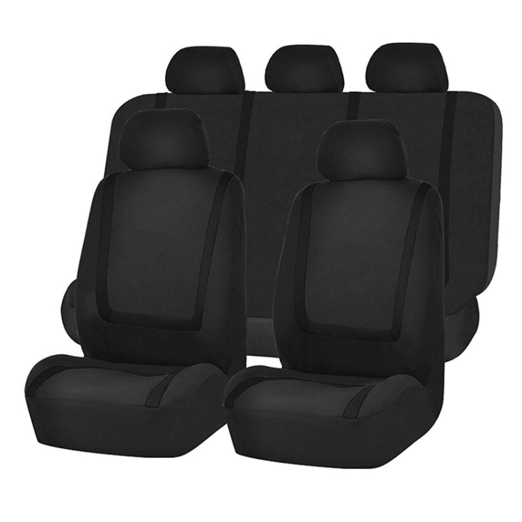 Universal Car Seat Cover Polyester Fabric Automobile Seat Covers Car Seat Cover Vehicle Seat Protector Interior Accessories 4pcs Set Black - Seat Accessories by PMC TechLife | Online Shopping South Africa | PMC TechLife | Buy Now Pay Later Mobicred