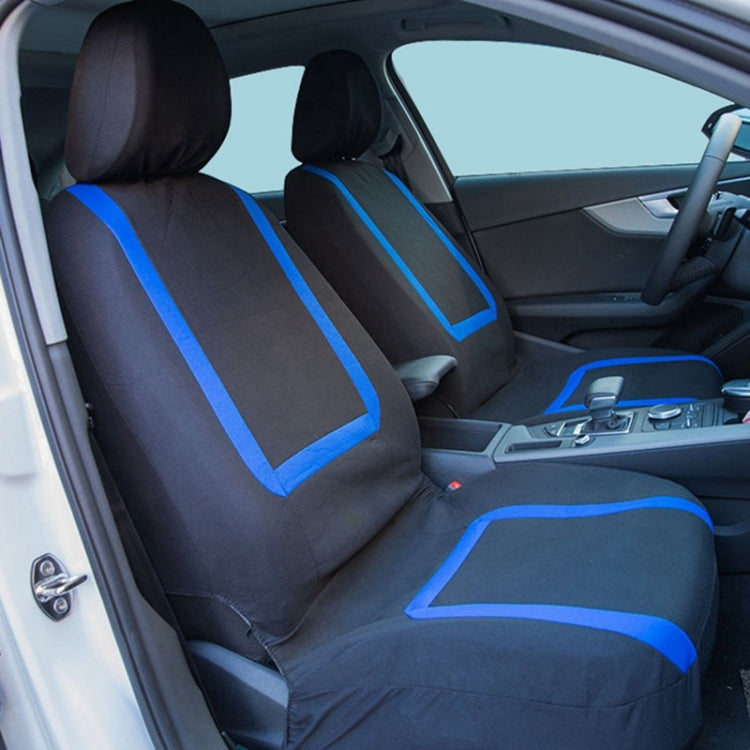 Universal Car Seat Cover Polyester Fabric Automobile Seat Covers Car Seat Cover Vehicle Seat Protector Interior Accessories 9pcs Set Black - Seat Accessories by PMC TechLife | Online Shopping South Africa | PMC TechLife | Buy Now Pay Later Mobicred