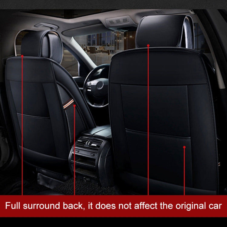 Universal PU Leather Car Seat Cover Coffee - Seat Accessories by PMC TechLife | Online Shopping South Africa | PMC TechLife | Buy Now Pay Later Mobicred