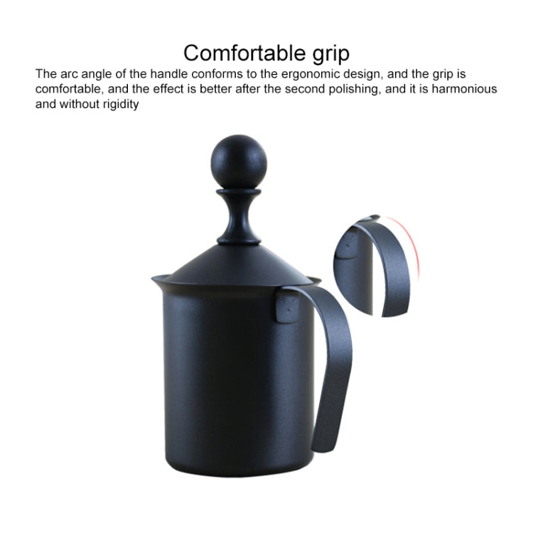 Pump Creamer Stainless Steel Double Mesh Manual Coffee Milk Foam Frothing Pitcher Froth Pump Foamer Cup, Capacity:800cc - free shipping - PMC TechLife - Order now!