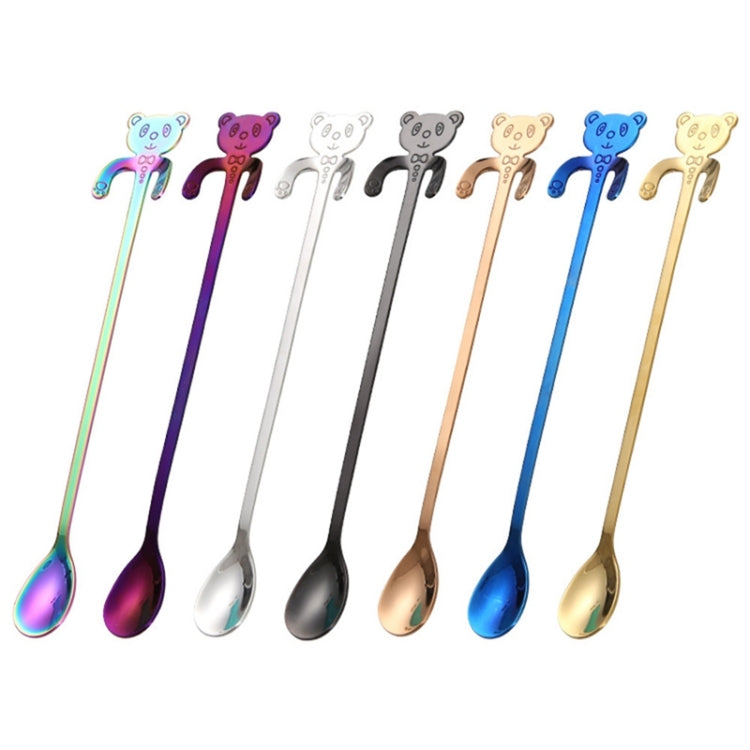 Cute Bear Spoon Long Handle Spoons Coffee Drinking Tools(Purple) - free shipping - PMC TechLife - Order now!