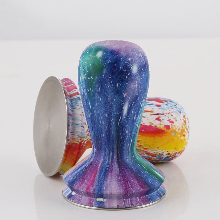 58mm Coffee Tamper Coloured Silicone Frosted Handle Coffee Hammer 304 Stainless Steel Powder Press Coffee Accessories Starry Sky - free shipping - PMC TechLife - Order now!