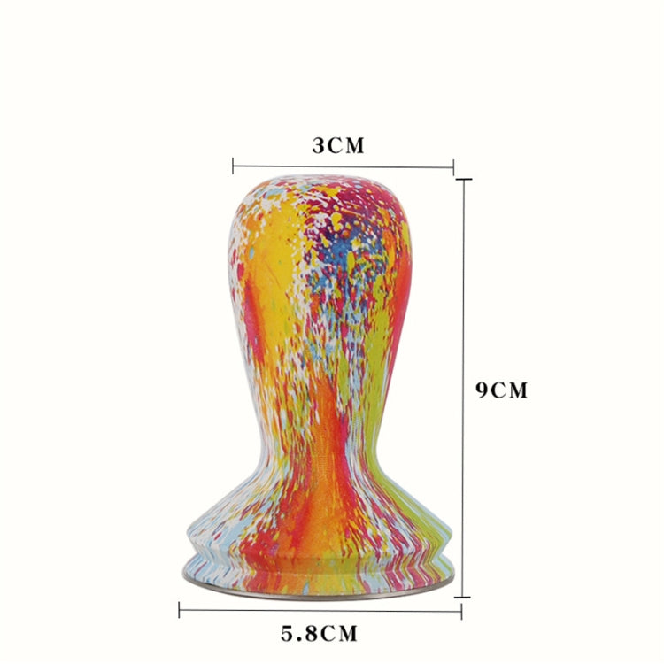 58mm Coffee Tamper Coloured Silicone Frosted Handle Coffee Hammer 304 Stainless Steel Powder Press Coffee Accessories Starry Sky - free shipping - PMC TechLife - Order now!