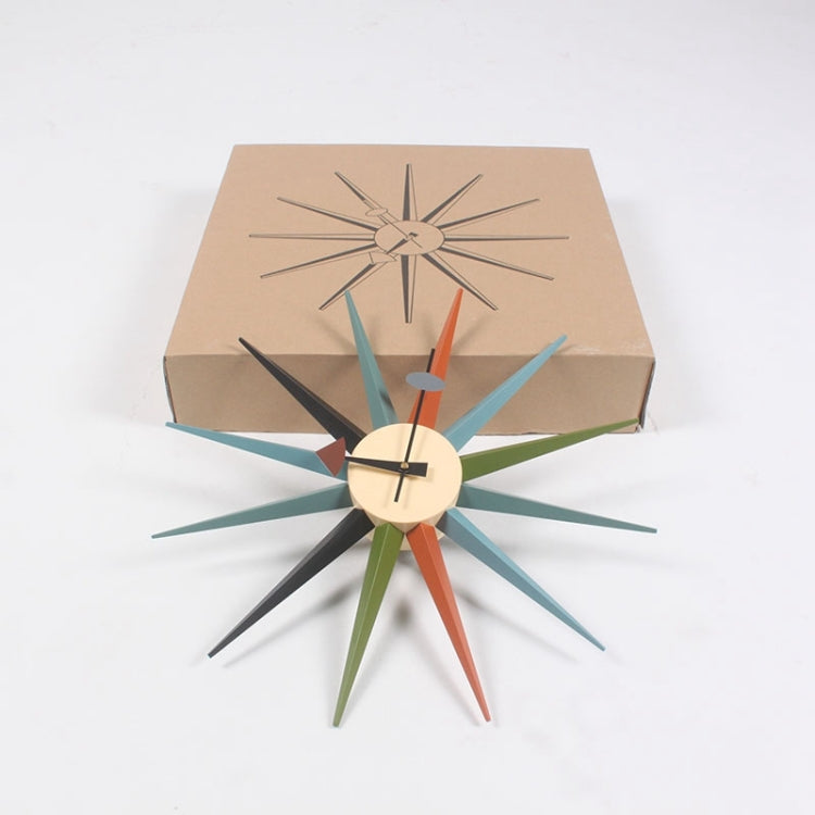 48cm Simple Modern Sun Clock Creative Home Accessories Wall Clock(Log Color Pole) - Wall Clock by PMc TechLife | Online Shopping South Africa | PMc TechLife | Buy Now Pay Later Mobicred