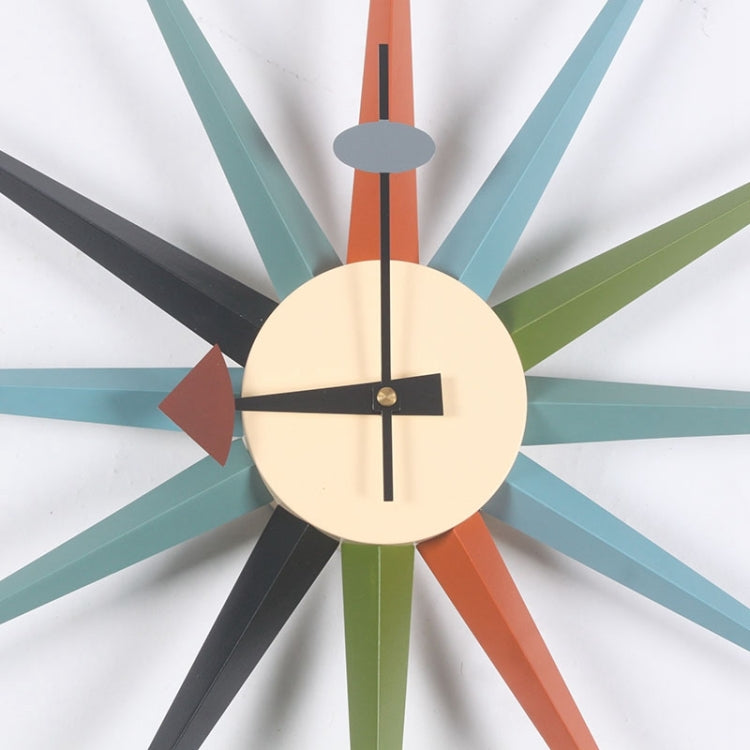 48cm Simple Modern Sun Clock Creative Home Accessories Wall Clock(Orange Pole) - Wall Clock by PMc TechLife | Online Shopping South Africa | PMc TechLife | Buy Now Pay Later Mobicred