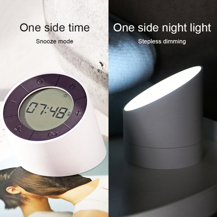 Simple Home Creative Multi-function Charging Stepless Dimming Alarm Clock Night Light(Pink) - Alarm Clocks by PMc TechLife | Online Shopping South Africa | PMc TechLife | Buy Now Pay Later Mobicred