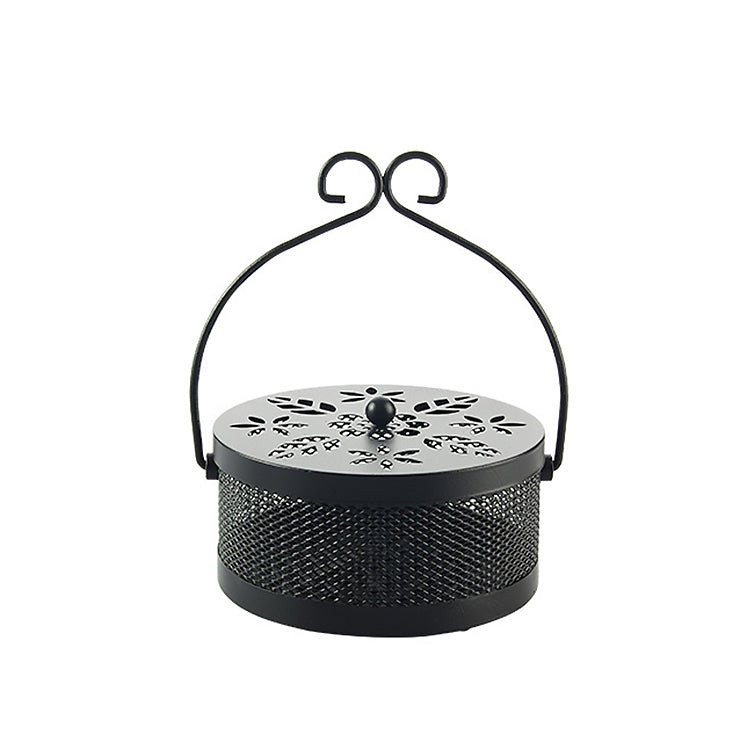 Outdoor Portable Multifunctional Hollow Fireproof Mosquito Coil Box with Lid(Black) - Mosquito Coil Tray by PMC TechLife | Online Shopping South Africa | PMC TechLife | Buy Now Pay Later Mobicred