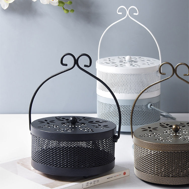 Outdoor Portable Multifunctional Hollow Fireproof Mosquito Coil Box with Lid(Bronze) - Mosquito Coil Tray by PMC TechLife | Online Shopping South Africa | PMC TechLife | Buy Now Pay Later Mobicred