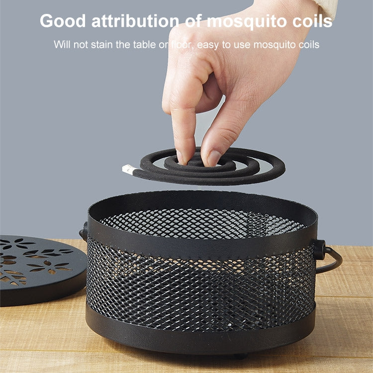 Outdoor Portable Multifunctional Hollow Fireproof Mosquito Coil Box with Lid(Bronze) - Mosquito Coil Tray by PMC TechLife | Online Shopping South Africa | PMC TechLife | Buy Now Pay Later Mobicred