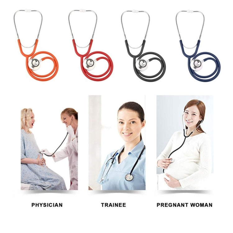 Double-sided Stethoscope Single Tube Doctors Nurse Professional Cardiology Stethoscope Aluminium Alloy Chestpiece(Black) - free shipping - PMC TechLife - Order now!