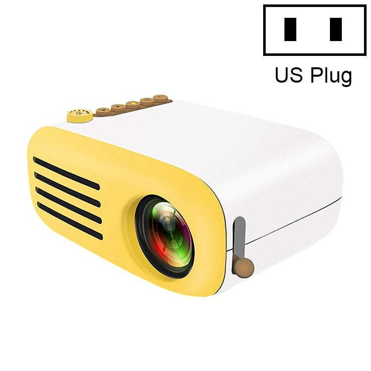YG200 Portable LED Pocket Mini Projector AV SD HDMI Video Movie Game Home Theater Video Projector, US Plug(Yellow and White) - LED Projector by PMC TechLife | Online Shopping South Africa | PMC TechLife | Buy Now Pay Later Mobicred