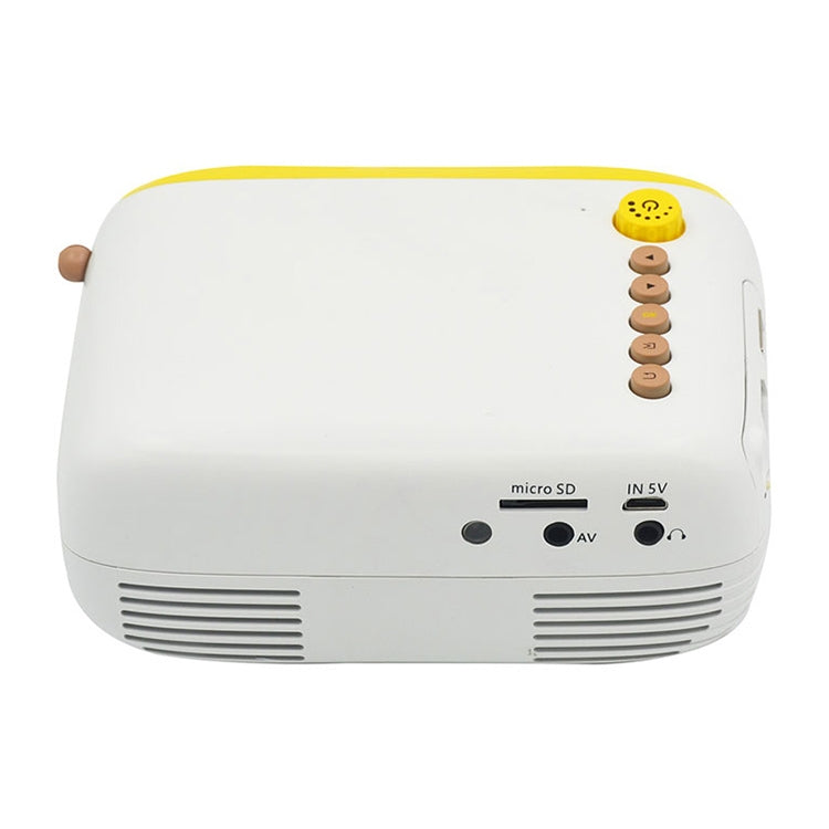 YG200 Portable LED Pocket Mini Projector AV SD HDMI Video Movie Game Home Theater Video Projector, US Plug(Yellow and White) - LED Projector by PMC TechLife | Online Shopping South Africa | PMC TechLife | Buy Now Pay Later Mobicred