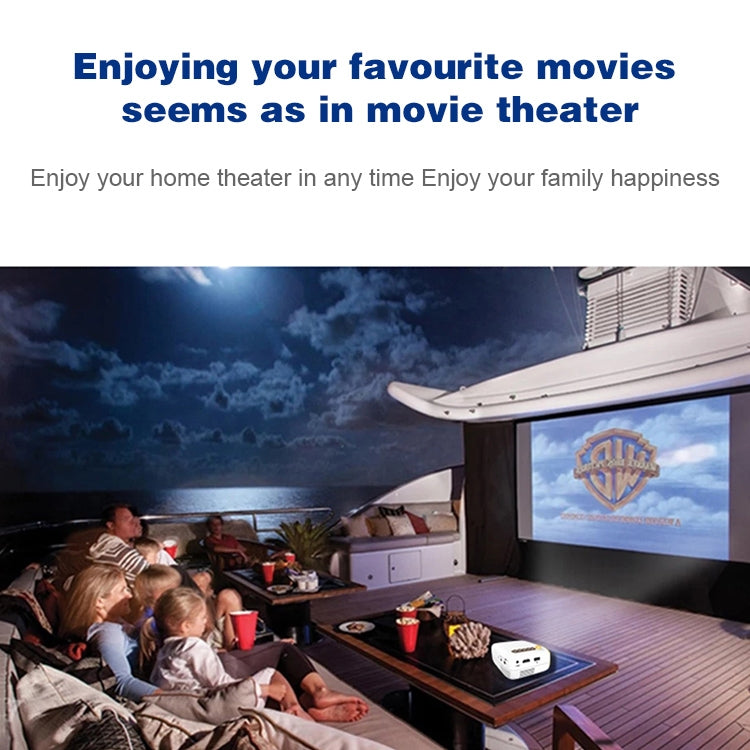 YG200 Portable LED Pocket Mini Projector AV SD HDMI Video Movie Game Home Theater Video Projector, US Plug(Yellow and White) - LED Projector by PMC TechLife | Online Shopping South Africa | PMC TechLife | Buy Now Pay Later Mobicred