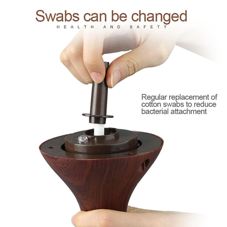 300ml USB Electric Aroma Air Diffuser Wood Ultrasonic Air Humidifier Essential Oil Aromatherapy Cool Mist Maker(Flat Mouth Deep Wood Grain) - free shipping - PMC TechLife - Order now!