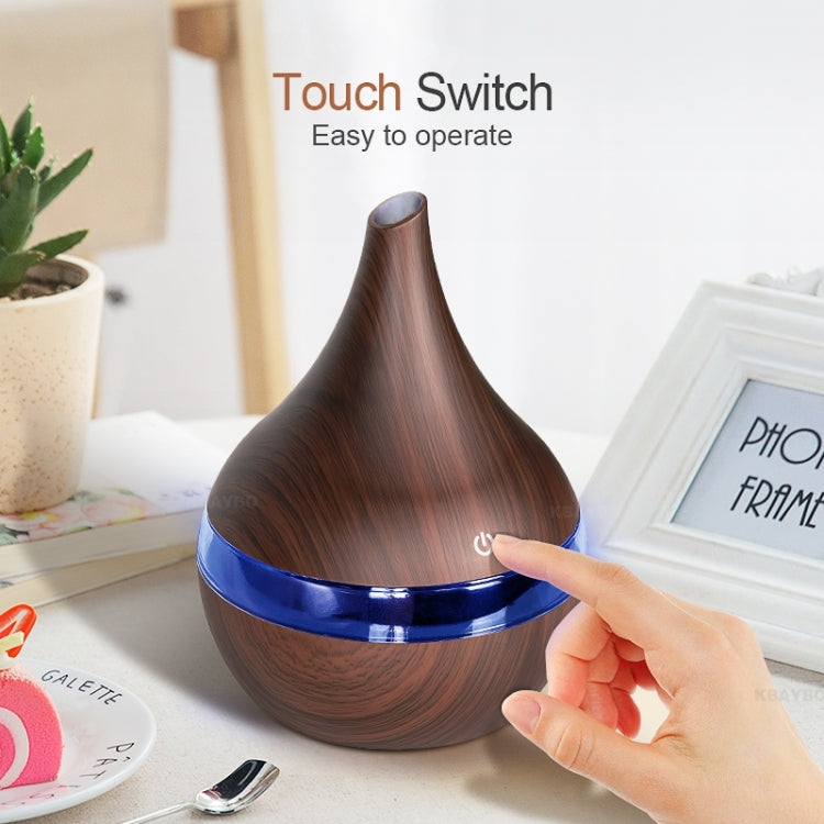 300ml USB Electric Aroma Air Diffuser Wood Ultrasonic Air Humidifier Essential Oil Aromatherapy Cool Mist Maker(Flat Mouth Deep Wood Grain) - free shipping - PMC TechLife - Order now!