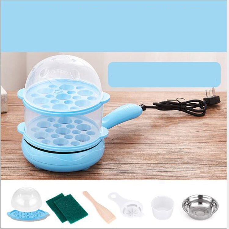 Multifunction Mini  Non-Stick Frying Pan Boiler Steamer Cooker Poached Eggpot(Blue double storey package) - free shipping - PMC TechLife - Order now!