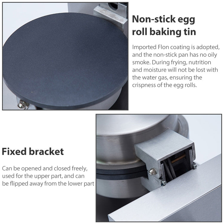 Stainless Steel Single-head Egg Roll Machine Ice Cream Crisp Egg Roller, Size:320x250x178cm - Cooking Tools by PMC TechLife | Online Shopping South Africa | PMC TechLife | Buy Now Pay Later Mobicred