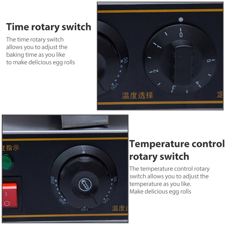 Stainless Steel Single-head Egg Roll Machine Ice Cream Crisp Egg Roller, Size:320x250x178cm - Cooking Tools by PMC TechLife | Online Shopping South Africa | PMC TechLife | Buy Now Pay Later Mobicred