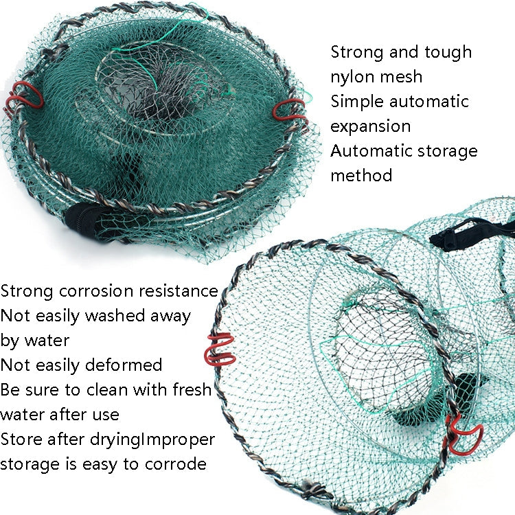 Spring Cage Fishing Net Automatic Folding Shrimp Cage Round Spring Fish Net(Special Mesh Large) - Fishing Net by PMC TechLife | Online Shopping South Africa | PMC TechLife