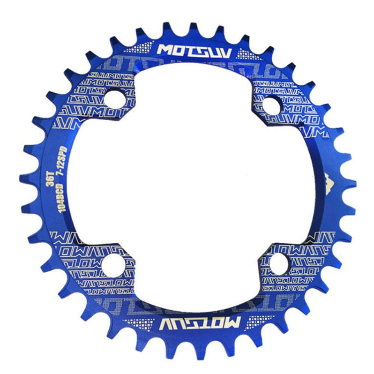MOTSUV Narrow Wide Chainring MTB  Bicycle 104BCD Tooth Plate Parts(Blue) - Bicycle Brake Parts by MOTSUV | Online Shopping South Africa | PMC TechLife | Buy Now Pay Later Mobicred