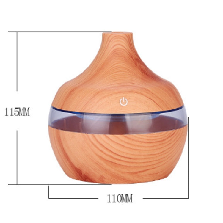 300ML Waterdrop Shape USB Wood Grain Aromatherapy Air Purifier Mute Humidifier, Color: Deep Wood Grain - free shipping - PMC TechLife - Order now!
