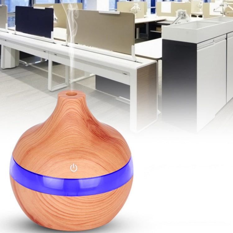 300ML Waterdrop Shape USB Wood Grain Aromatherapy Air Purifier Mute Humidifier, Color: Deep Wood Grain - free shipping - PMC TechLife - Order now!