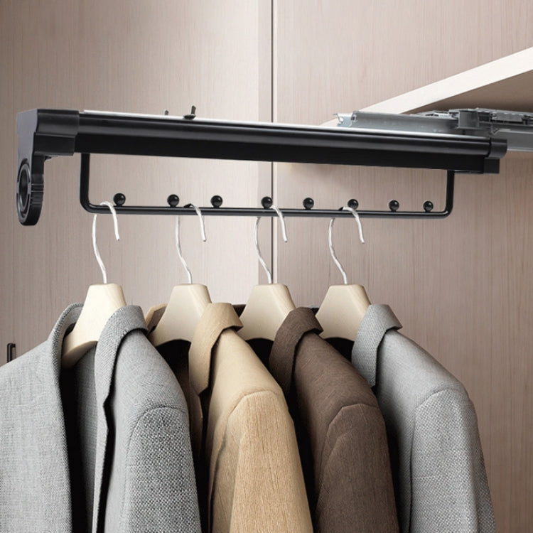 Y01B Plastic Head 12 inches Wardrobe Hardware Push-Pull Hanging Rod Clothes Rail - Shelf & Hooks by PMC TechLife | Online Shopping South Africa | PMC TechLife