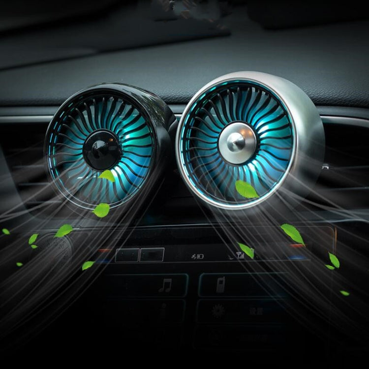 Automobile Multi-function Electric Fan Car Air Outlet USB Interface Mini Fan(Black) - Heating & Fans by PMC TechLife | Online Shopping South Africa | PMC TechLife | Buy Now Pay Later Mobicred