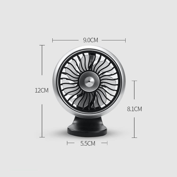Automobile Multi-function Electric Fan Car Air Outlet USB Interface Mini Fan(Silver) - free shipping - PMC TechLife - Order now!