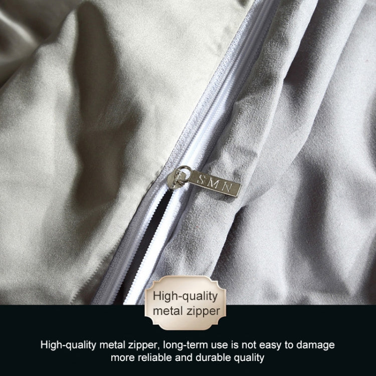 Washed Silk Flower Quilt Cover Bed Linings, Size:2.3x2.6m Three Piece Set(Silver Grey) - Bedding by PMC TechLife | Online Shopping South Africa | PMC TechLife