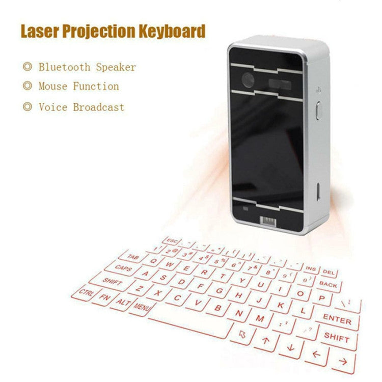 JHP-Best Portable Virtual Lasers Keyboard Mouse Wireless Bluetooth Lasers Projection Speaker(White) - free shipping - PMC Jewellery - Order now!