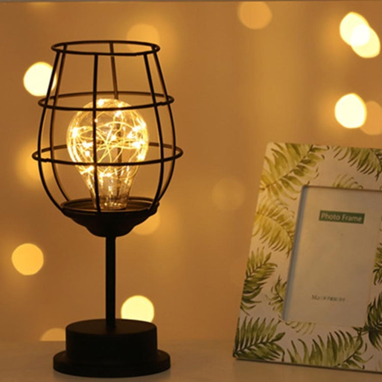 Retro Classic Iron Art LED Table Lamp Reading Lamp Night Light Bedroom Lamp Desk Lighting Home Decoration, Lampshade Style:Wake up Bottle - Night Lights by PMC TechLife | Online Shopping South Africa | PMC TechLife | Buy Now Pay Later Mobicred