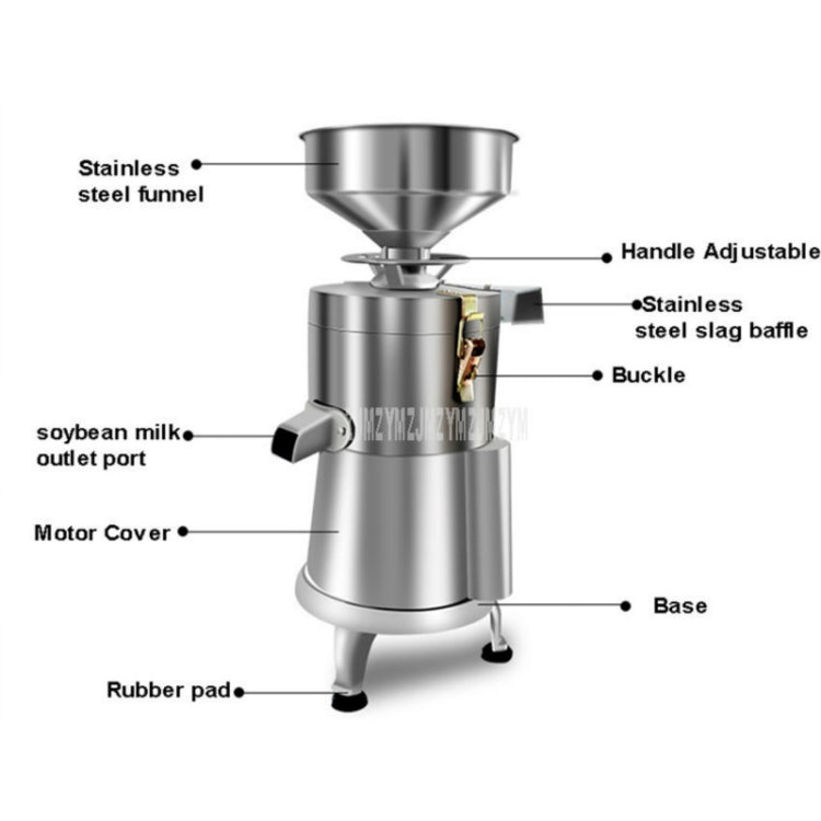 130/1800W Household Stainless Steel Refiner Large Capacity  Slurry Separation Fresh Grinding Soymilk Tofu Machine, CN Plug(Silver) - free shipping - PMC TechLife - Order now!