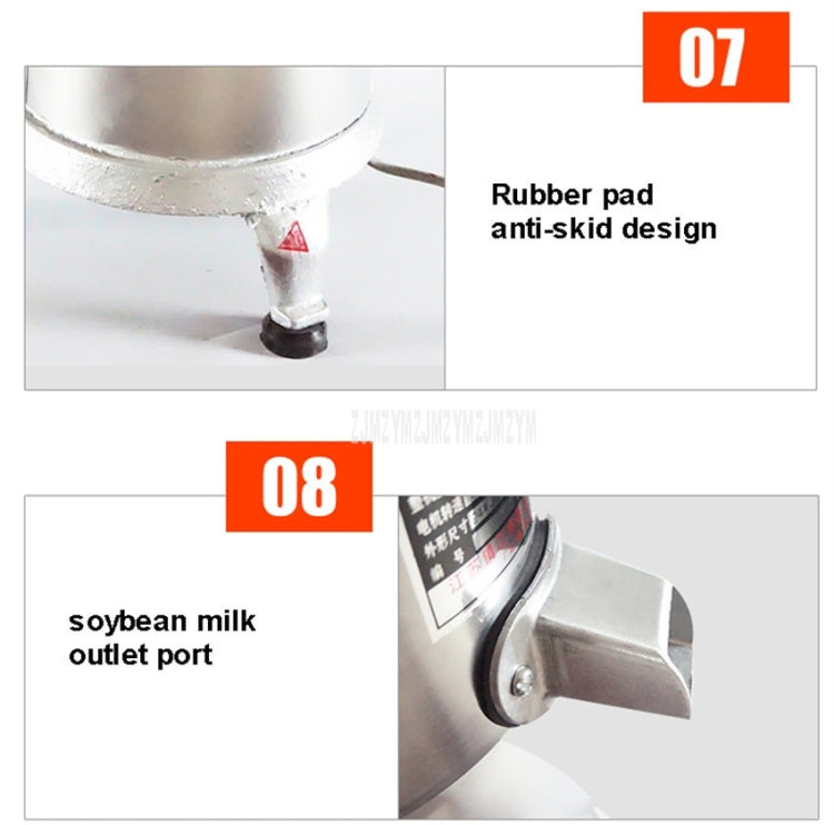 130/1800W Household Stainless Steel Refiner Large Capacity  Slurry Separation Fresh Grinding Soymilk Tofu Machine, CN Plug(Silver) - free shipping - PMC TechLife - Order now!