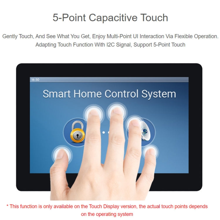 Waveshare 5 Inch DSI Display, 800 �� 480 Pixel, IPS Display Panel, Style:Touch Display - free shipping - PMC TechLife - Order now!