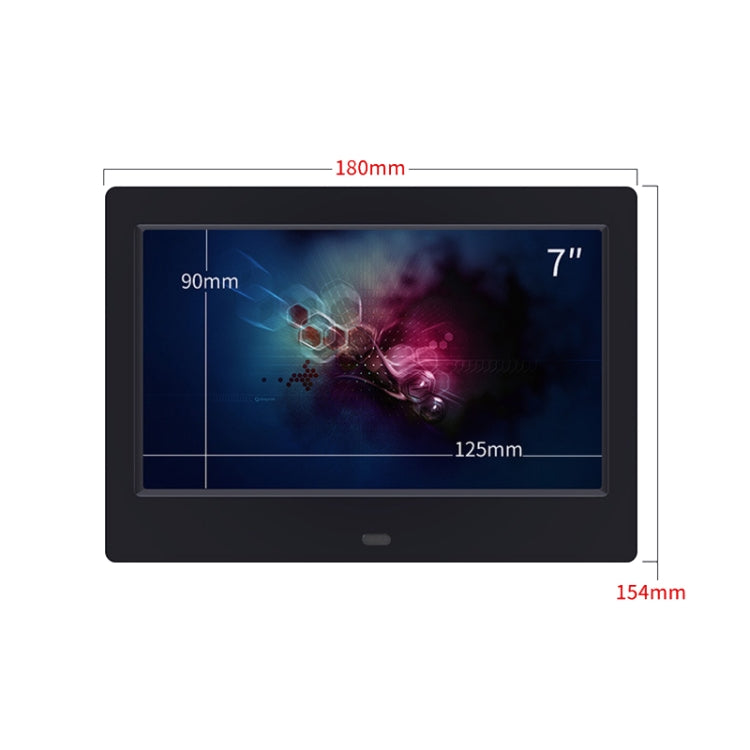 DPF-706-2.4G 7 inch Digital Photo Frame LED Wall Mounted Advertising Machine, Plug:AU Plug(Black) - 1.5-7.0 inch by PMC TechLife | Online Shopping South Africa | PMC TechLife | Buy Now Pay Later Mobicred