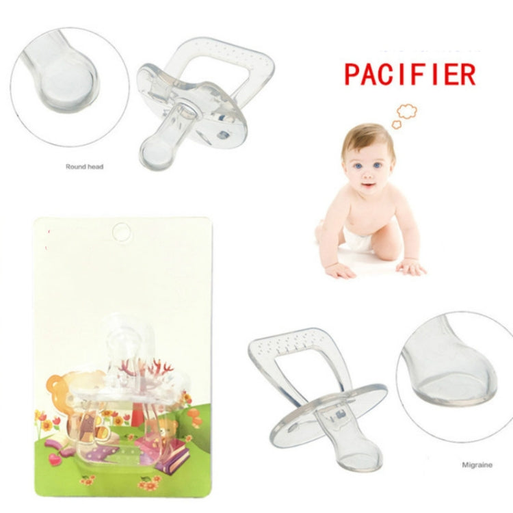 Baby Products Full Silicone Round Head Thumb Transparent Pacifier(Round Head) - Cups & Silicone Nipple by PMC TechLife | Online Shopping South Africa | PMC TechLife | Buy Now Pay Later Mobicred