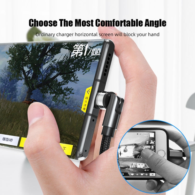 CC56 8 Pin + Type-C/USB-C + Micro USB Magnetic Interface Dust Plug Rotating Data Charging Cable, Cbale Length: 2m(Black) - free shipping - PMC Jewellery - Order now!