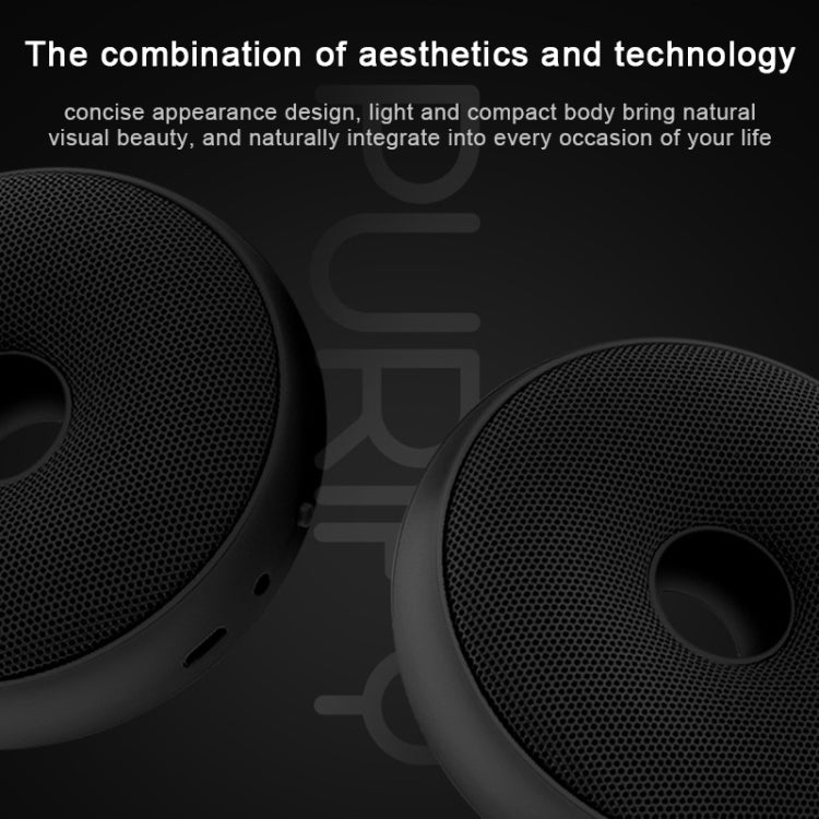 Portable Donut Electric Air Purifier Home Car Anion Ozone Deodorizer(Black) - free shipping - PMC TechLife - Order now!