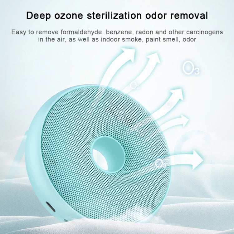 Portable Donut Electric Air Purifier Home Car Anion Ozone Deodorizer(Blue) - free shipping - PMC TechLife - Order now!