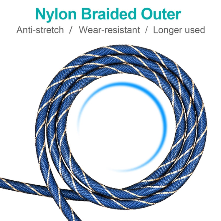 EMK 90 Degree Swivel Adjustable Right Angled 360 Degrees Rotatable Plug Nylon Woven Mesh Optical Audio Cable, Cable Length:1m(Blue) - Audio Optical Cables by EMK | Online Shopping South Africa | PMC TechLife | Buy Now Pay Later Mobicred