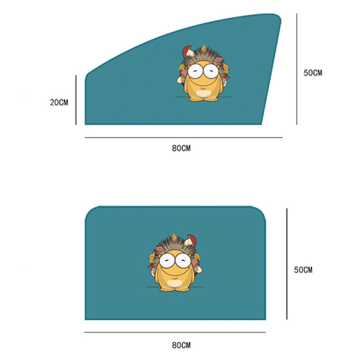 4 PCS / Set Car Window Magnet Sunshade Curtain Heat Insulation Sun Block(Catman) - Sound & Heat Insulation Cotton by PMC TechLife | Online Shopping South Africa | PMC TechLife | Buy Now Pay Later Mobicred