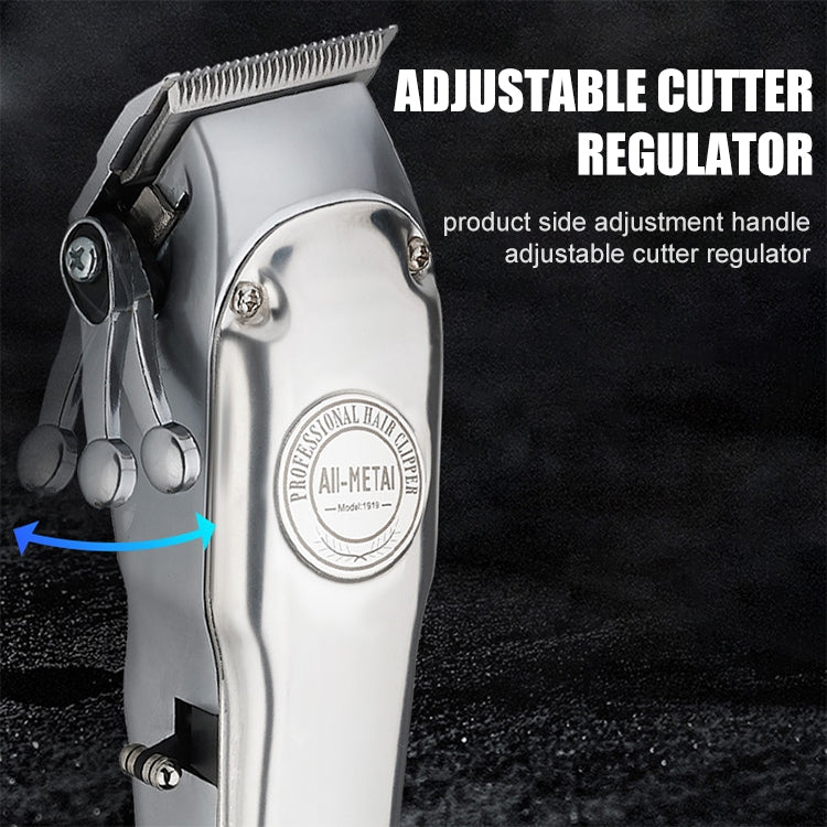 Retro Oil Head Electric Pusher Strong Power Electric Fader LCD Digital Display Rechargeable Hair Clipper(EU Plug) - free shipping - PMC TechLife - Order now!