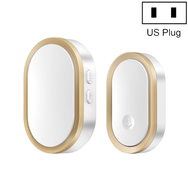 CACAZI A99 Home Smart Remote Control Doorbell Elderly Pager, Style:US Plug(Golden) - Wireless Doorbell by CACAZI | Online Shopping South Africa | PMC TechLife | Buy Now Pay Later Mobicred