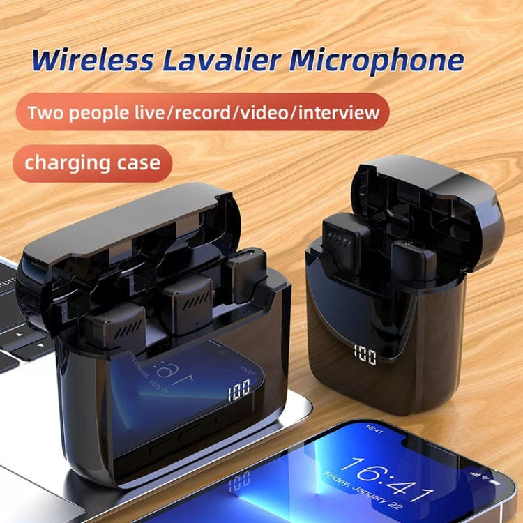S13 One To Two Yellow Case USB-C/Type-C Interface Wireless Lavalier Noise Canceling Microphone with Charging Case - Microphone by PMC TechLife | Online Shopping South Africa | PMC TechLife | Buy Now Pay Later Mobicred