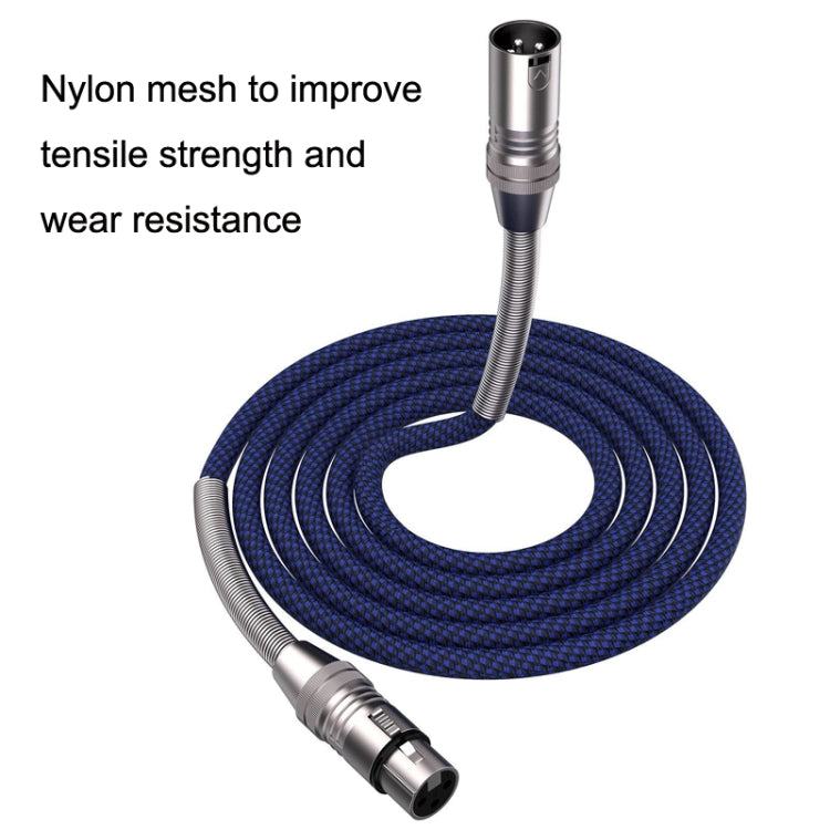 2pcs LHD010 Caron Male To Female XLR Dual Card Microphone Cable Audio Cable 30m(Red + Blue) - Microphone Audio Cable & Connector by PMC TechLife | Online Shopping South Africa | PMC TechLife | Buy Now Pay Later Mobicred