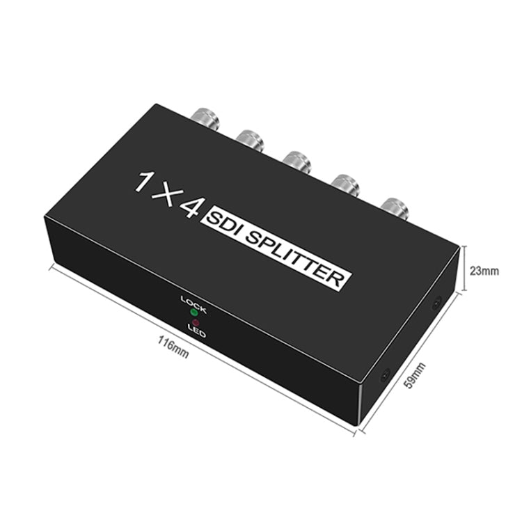 1 In 4 Out SD-SDI / HD-SDI / 3G-SDI Distribution Amplifier Video SDI Splitter(EU Plug) - Splitter by PMC TechLife | Online Shopping South Africa | PMC TechLife