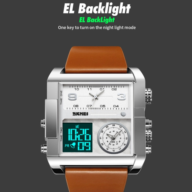 SKMEI 2021 Square Large Dial Triple Movement Men Sports Watch(Transparent Pink) - free shipping - PMC TechLife - Order now!