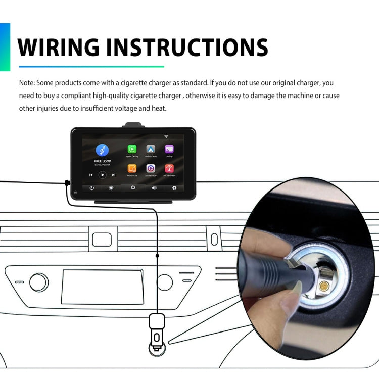 A3135 7 Inch HD Wired Smart Screen With Wireless CarPlay + Android Auto + Android With With 64G Memory Card - Car MP3 & MP4 & MP5 by PMC TechLife | Online Shopping South Africa | PMC TechLife | Buy Now Pay Later Mobicred