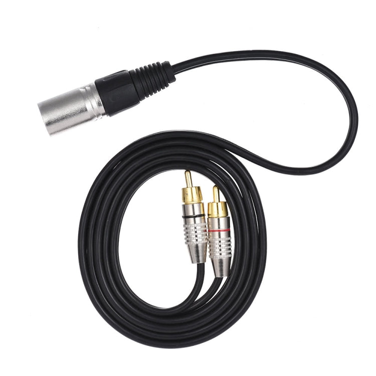 XLR Male To 2RCA Male Plug Stereo Audio Cable, Length:, Length:8m - Microphone Audio Cable & Connector by PMC TechLife | Online Shopping South Africa | PMC TechLife | Buy Now Pay Later Mobicred